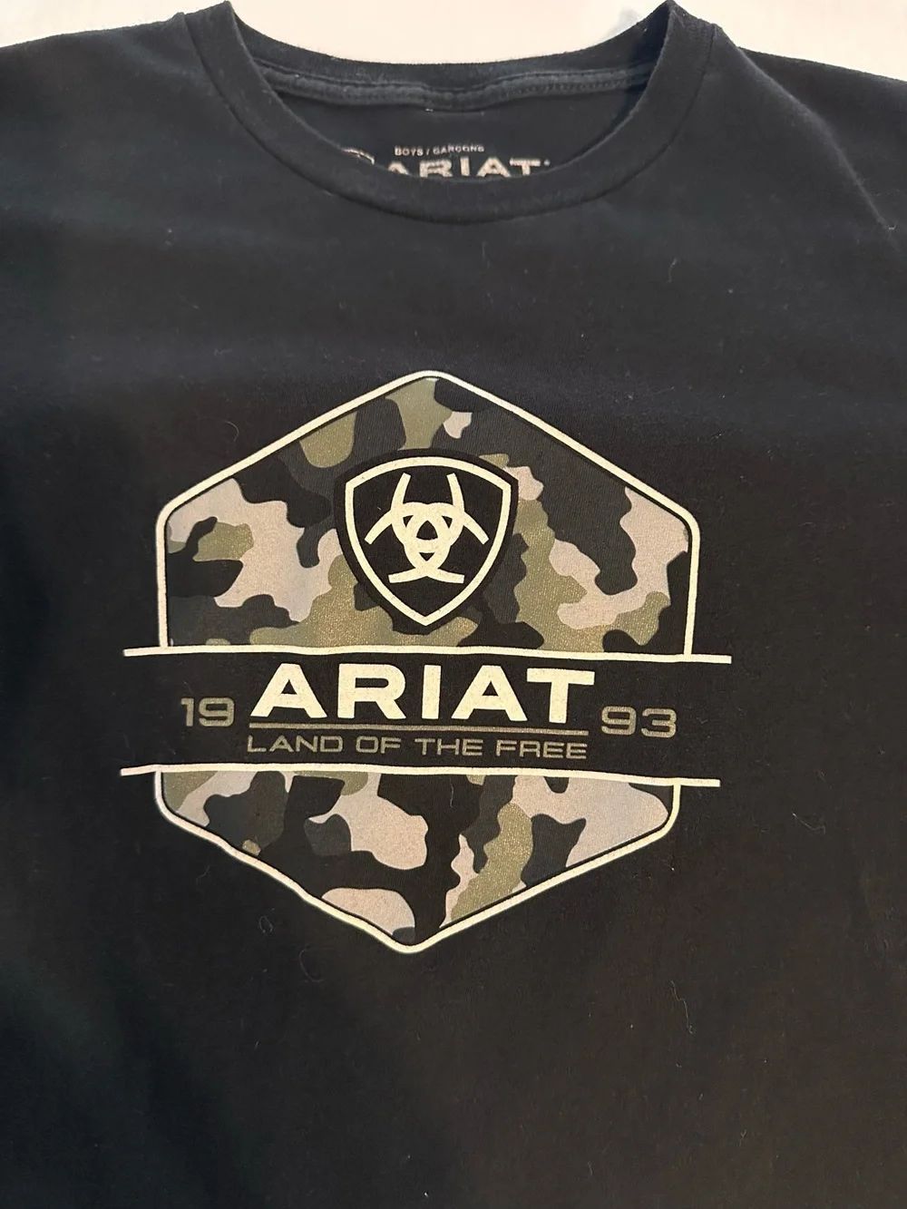 Ariat Junior’s Black Graphic Crew Neck T-Shirt
